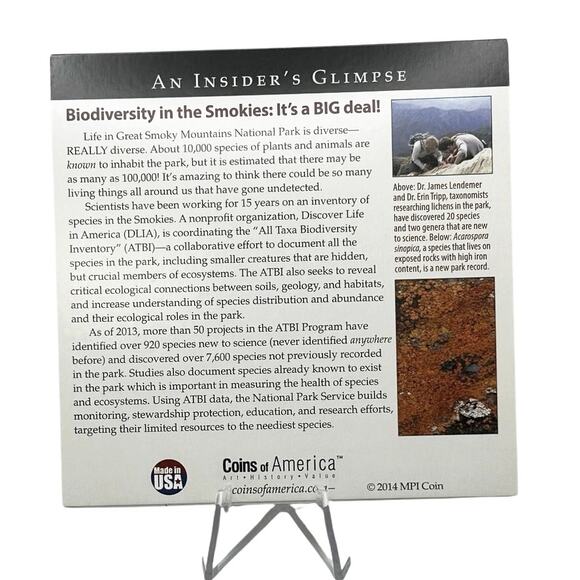 Great Smoky Mountains National Park Quarter Set Nature Gift Collectible 2014 - Picture 2 of 5